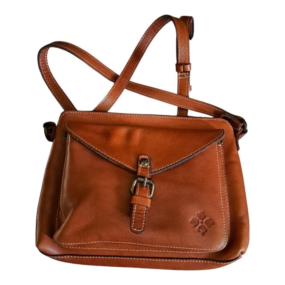 Patricia Nash Women's Avellino Crossbody Handbag Cognac Brown Leather